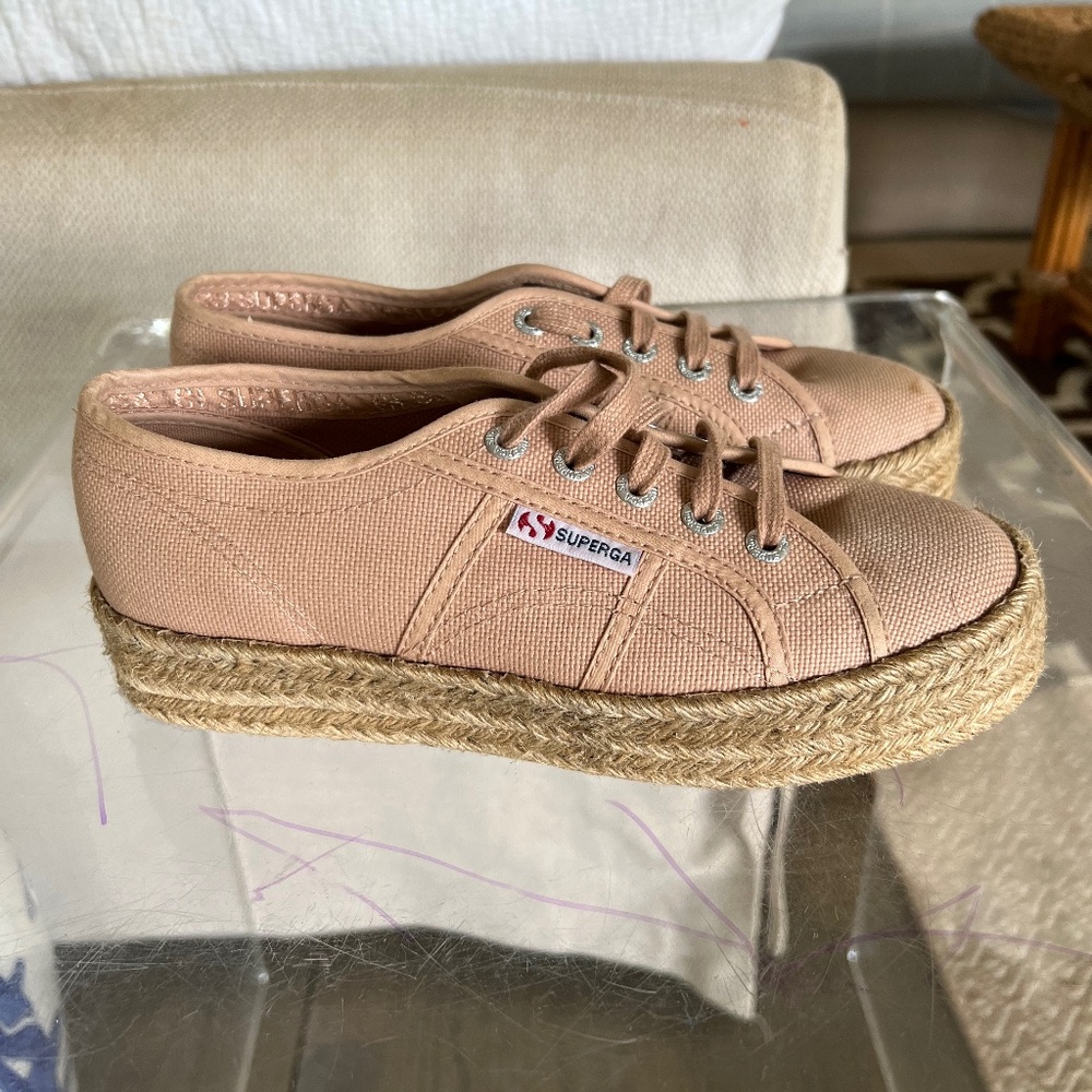 Superga Espadrille Platform, size 6
